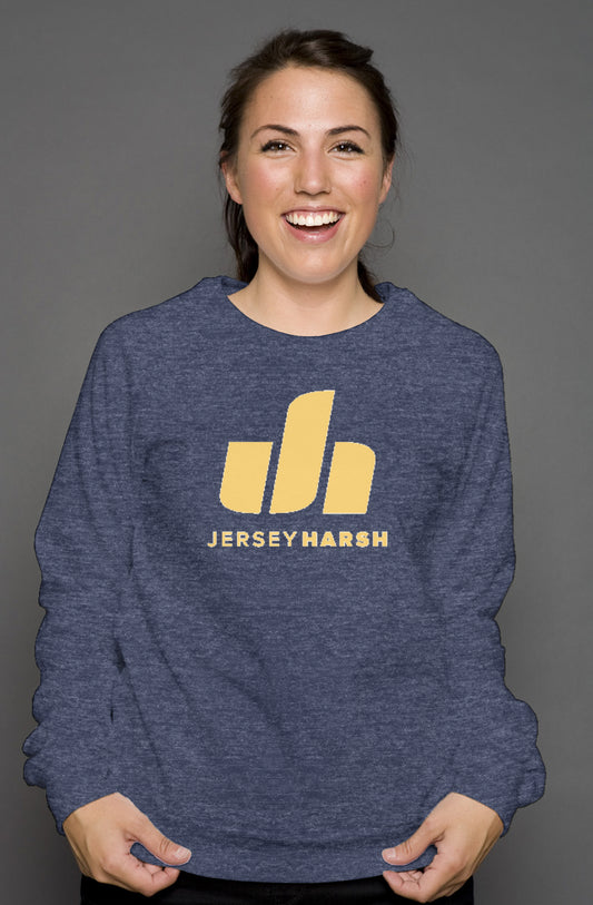Jersey Harsh Crew Neck Sweatshirt - Yellow Logo