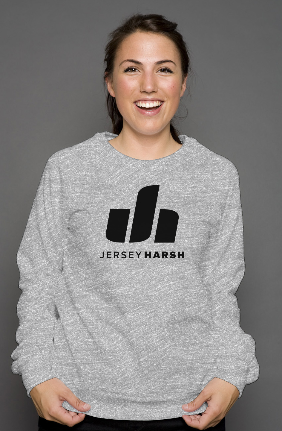 Jersey Harsh Crew Neck Sweatshirt - Black Logo