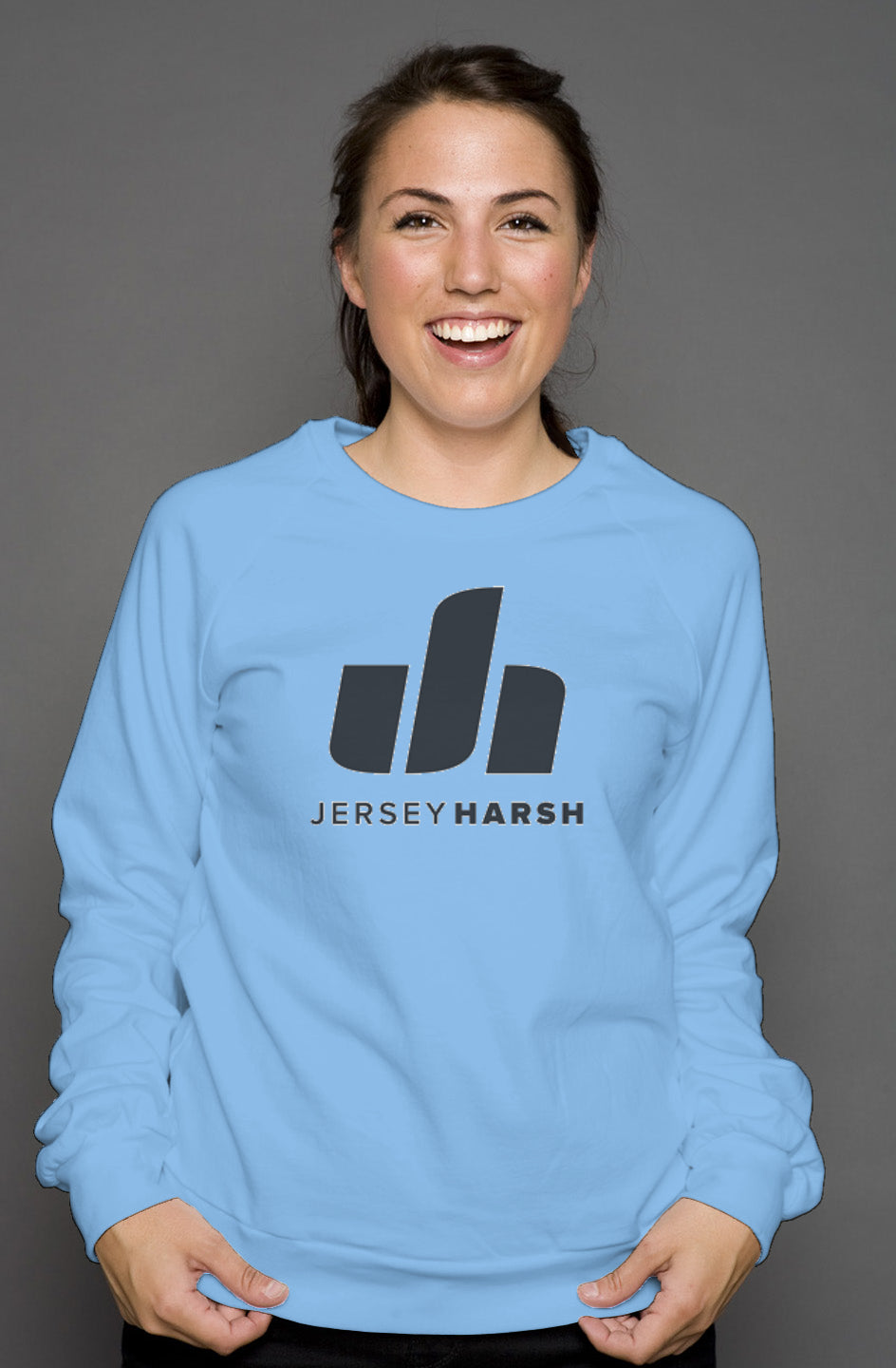 Jersey Harsh Crew Neck Sweatshirt - Navy Logo